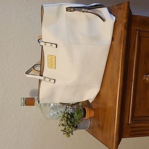 Large white Kate Landry purse
